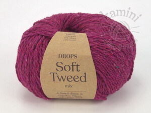 Soft Tweed Mix 14 ciemna fuksja