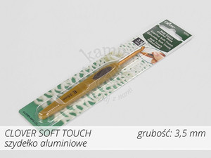 Szydełko Clover Soft Touch 3,5mm - aluminiowe z rączką