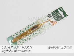 Szydełko Clover Soft Touch 2,0mm - aluminiowe z rączką