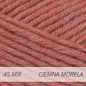 Merino Extra Fine Mix 45 ciemna morela