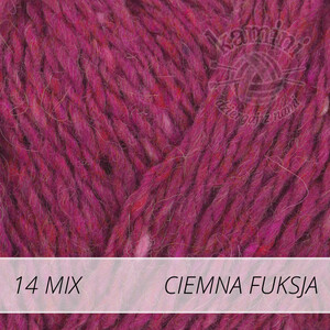 Soft Tweed Mix 14 ciemna fuksja