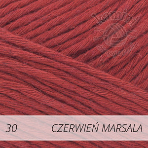 Soft Linen Mix 30 czerwień marsala
