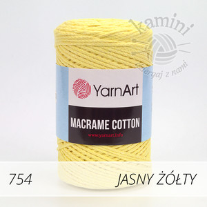 Macrame Cotton 754 jasny żółty