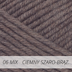 Merino Extra Fine Mix 06 ciemny szaro-brązowy