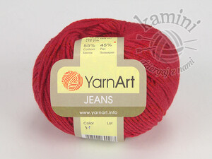 Jeans 51 czerwień malinowa