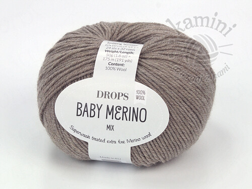 Baby Merino Mix 57 szaro - brązowy