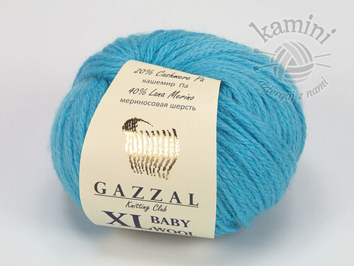 Baby Wool XL 820 niebieski turkus
