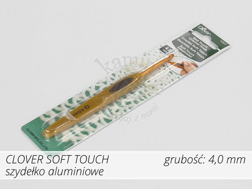 Szydełko Clover Soft Touch 4,0mm - aluminiowe z rączką