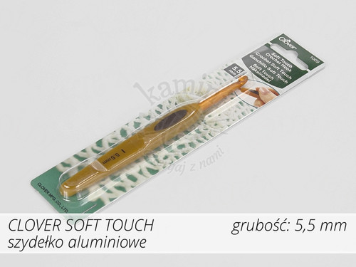 Szydełko Clover Soft Touch 5,5mm - aluminiowe z rączką