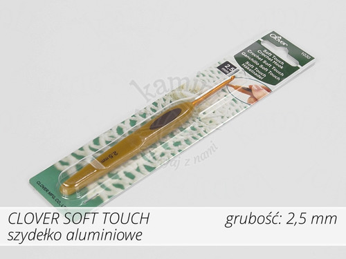 Szydełko Clover Soft Touch 2,5mm - aluminiowe z rączką