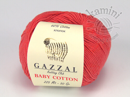 Baby Cotton 3418 czerwony / koralowy