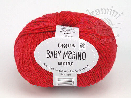 Baby Merino 16 czerwony