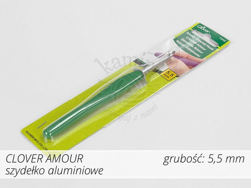 Szydełko Clover Amour 5,5mm - aluminiowe z rączką