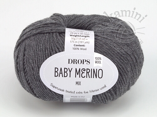 Baby Merino Mix 20 ciemny szary