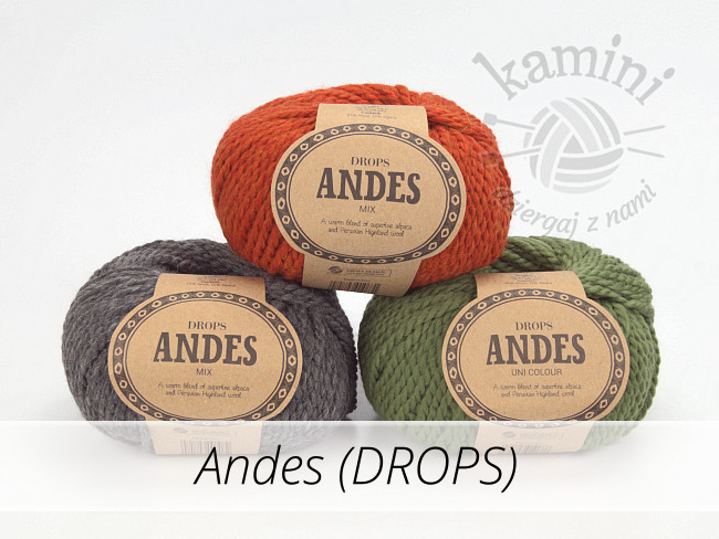 Włóczka Andes Mix i Włóczka Andes Uni Colour (Drops)