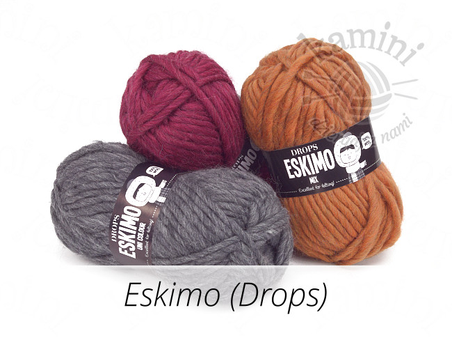 Włóczka Eskimo Mix i Włóczka Eskimo Uni Colour (Drops)